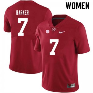 NCAA Women's Alabama Crimson Tide #7 Braxton Barker Stitched College 2021 Nike Authentic Crimson Football Jersey ES17Q34VP